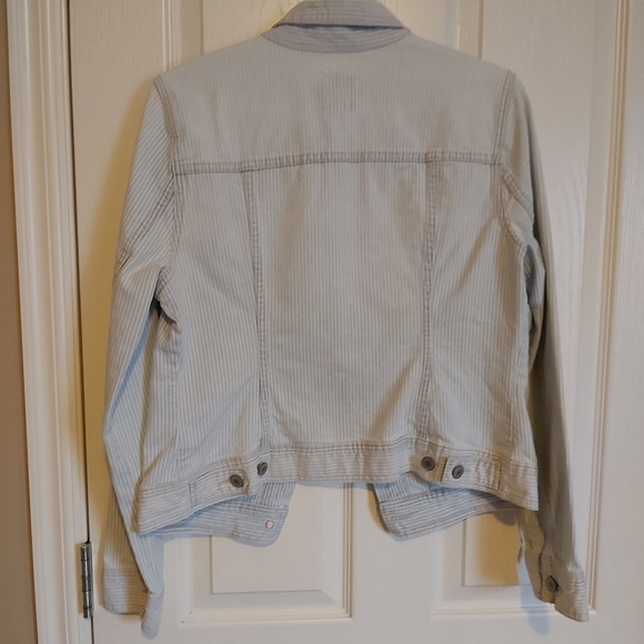 2/$25 Old Navy Blue and White Denim Jacket - Picture 3 of 3